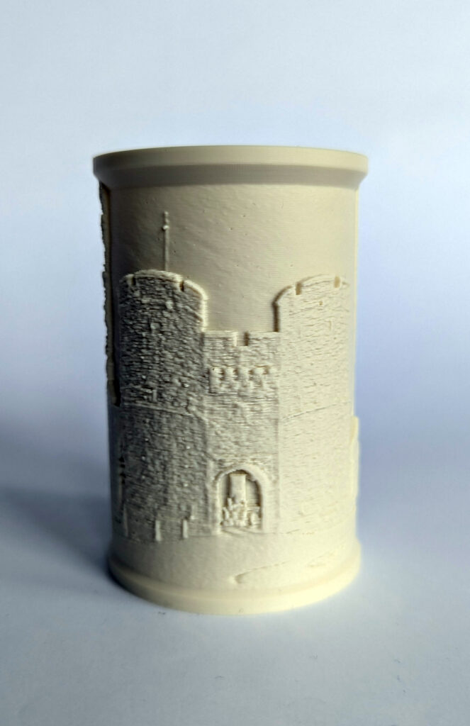 Canterbury Landmarks Lithophane photographed from the Westgate side