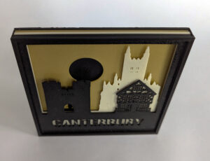 Canterbury Shadowbox photographed from the front top