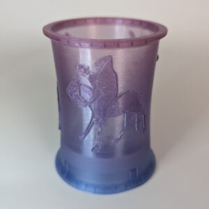 Canterbury Tales Lithophane Selection 1 photographed from the front