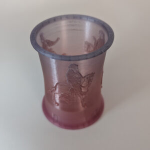 Canterbury Tales Lithophane Selection 1 photographed from the front top