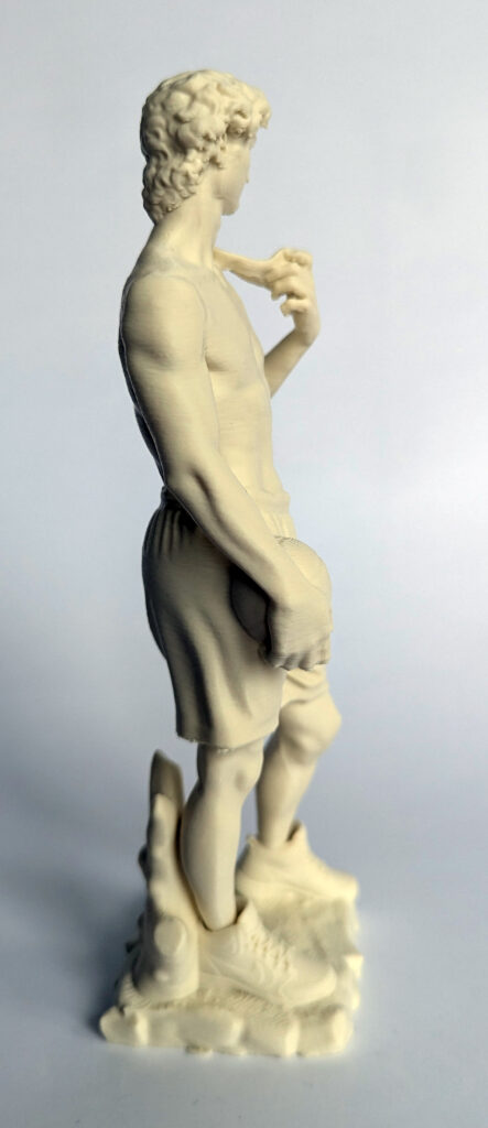 David Basketball Statue photographed from the right