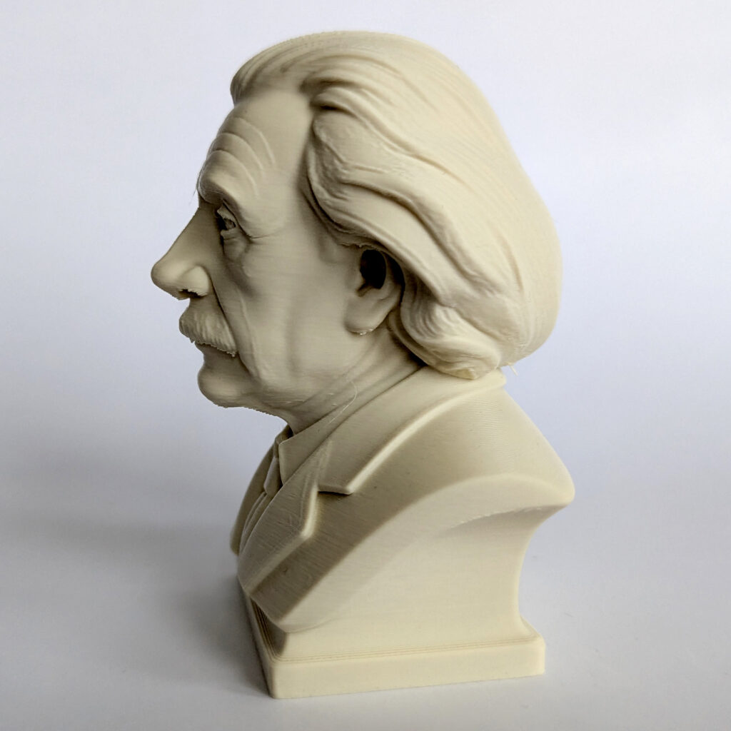 Einstein Bust photographed from the left