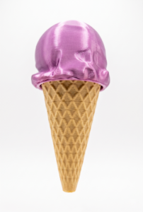 Rainbow Ice Cream Clicker photographed from the front