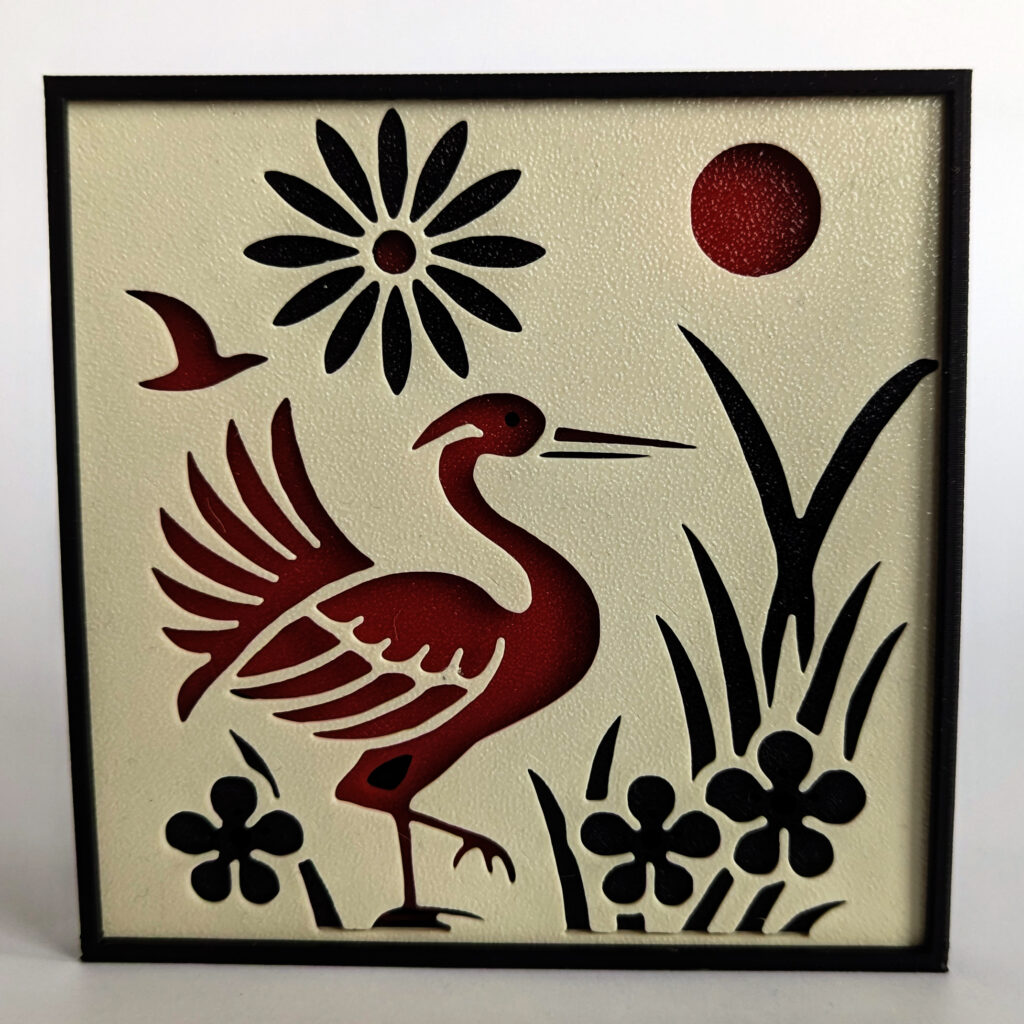 Japanese Shadowbox White photographed from the front