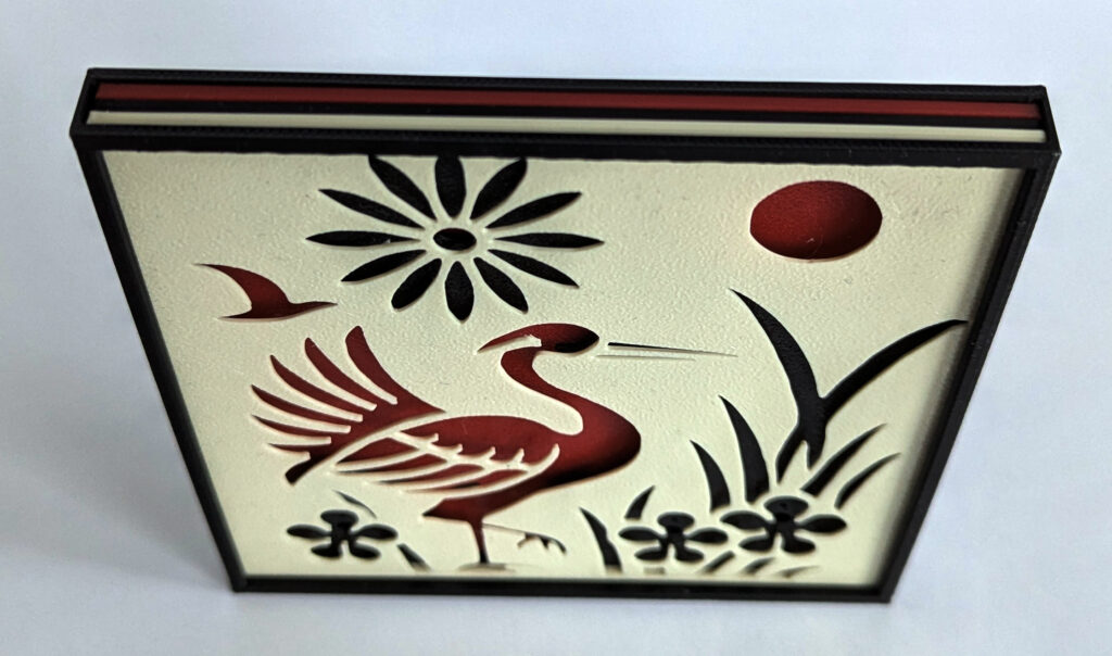 Japanese Shadowbox photographed from the front top