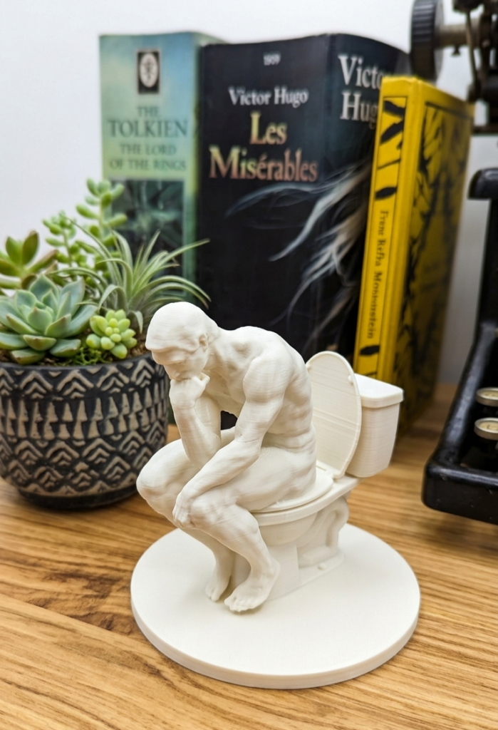The Pensive Pooper displayed in a home