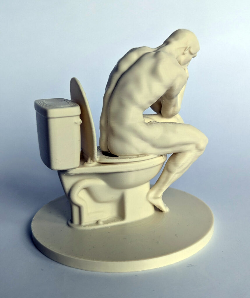 The Pensive Pooper from the back right