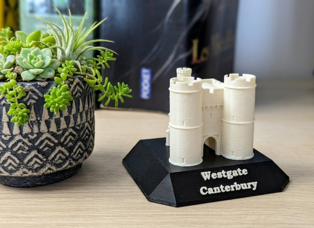 Westgate Castle Miniature Model displayed in a home