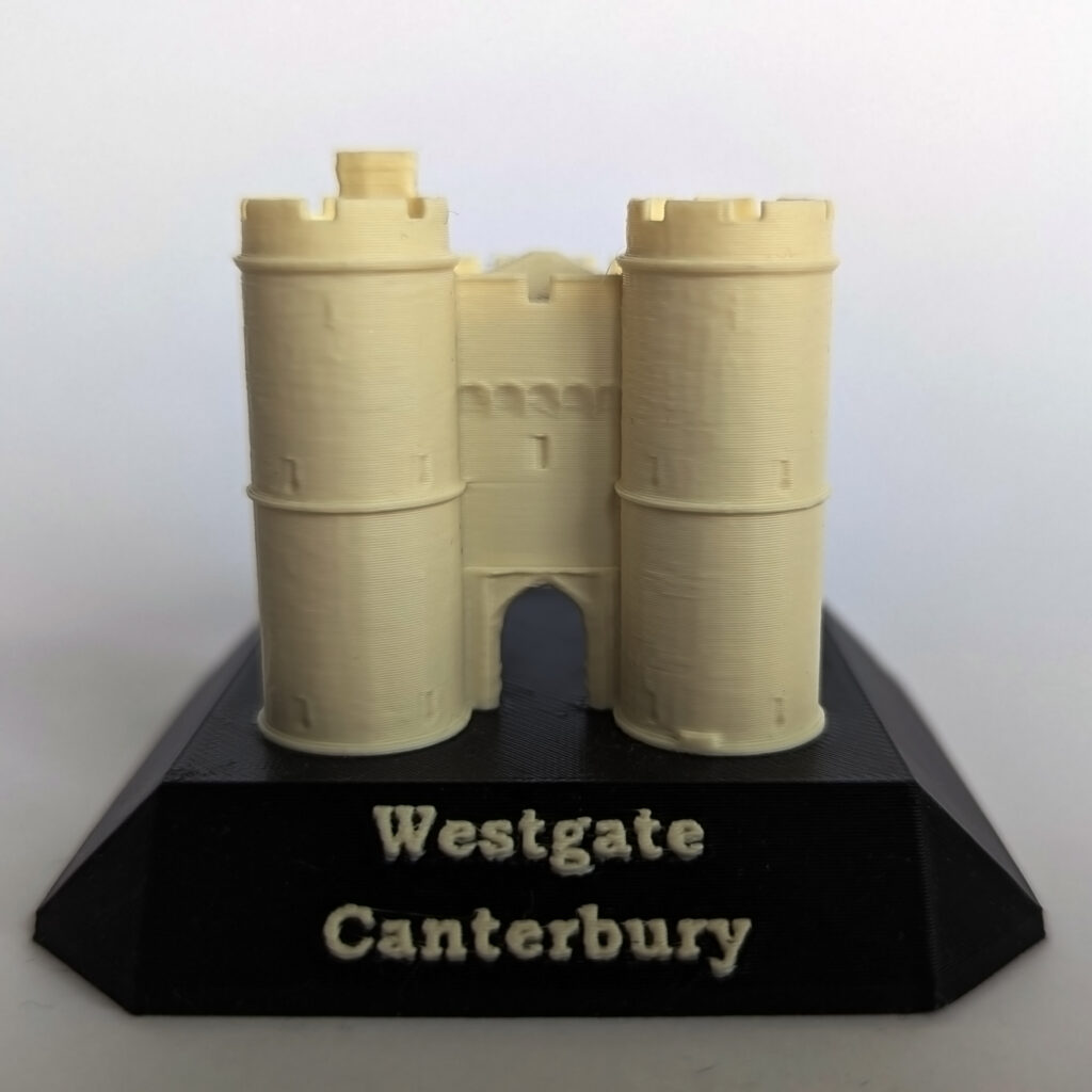 Westgate Castle Miniature Model photographed from the front