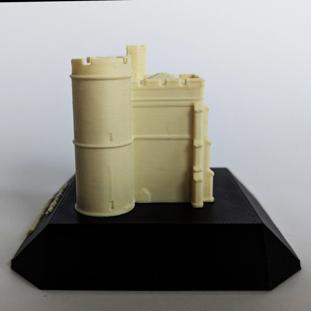 Westgate Castle Miniature Model photographed from the left